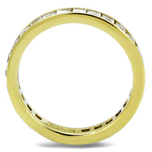 Load image into Gallery viewer, TK2344G - IP Gold(Ion Plating) Stainless Steel Ring with AAA Grade CZ  in Clear