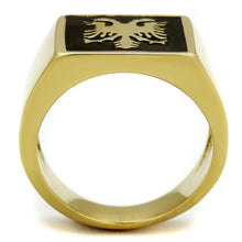 Load image into Gallery viewer, TK2373 - IP Gold(Ion Plating) Stainless Steel Ring with Epoxy  in Jet