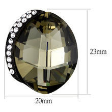 Load image into Gallery viewer, TK2377 - IP Black(Ion Plating) Stainless Steel Earrings with Top Grade Crystal  in Black Diamond