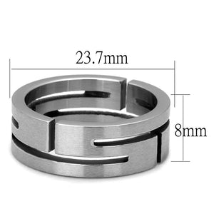 TK2393 - High polished (no plating) Stainless Steel Ring with No Stone