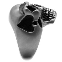 Load image into Gallery viewer, TK2419 - Antique Silver Stainless Steel Ring with Epoxy  in Jet