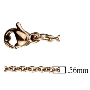 TK2422R - IP Rose Gold(Ion Plating) Stainless Steel Chain with No Stone