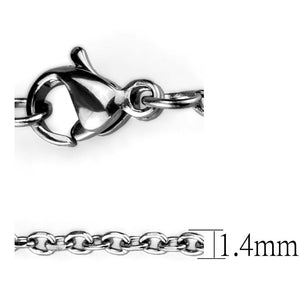 TK2423 - High polished (no plating) Stainless Steel Chain with No Stone