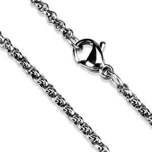 TK2425 - High polished (no plating) Stainless Steel Chain with No Stone