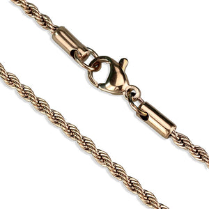 TK2426R - IP Rose Gold(Ion Plating) Stainless Steel Chain with No Stone