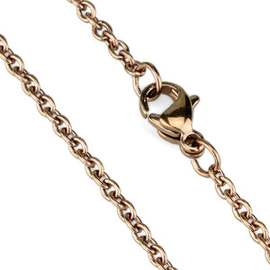 TK2428R - IP Rose Gold(Ion Plating) Stainless Steel Chain with No Stone
