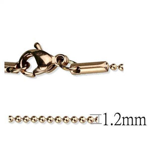 TK2431R - IP Rose Gold(Ion Plating) Stainless Steel Chain with No Stone