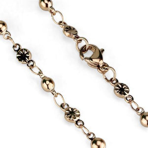 TK2432R - IP Rose Gold(Ion Plating) Stainless Steel Chain with No Stone