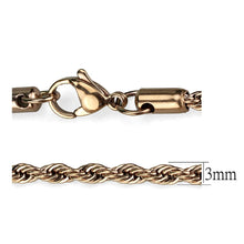 Load image into Gallery viewer, TK2434R - IP Rose Gold(Ion Plating) Stainless Steel Chain with No Stone