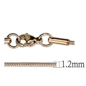 TK2436R - IP Rose Gold(Ion Plating) Stainless Steel Chain with No Stone