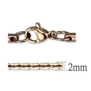 TK2440R - IP Rose Gold(Ion Plating) Stainless Steel Chain with No Stone