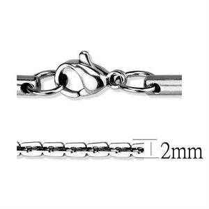 TK2440 - High polished (no plating) Stainless Steel Chain with No Stone