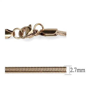 TK2441R - IP Rose Gold(Ion Plating) Stainless Steel Chain with No Stone
