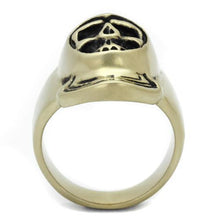 Load image into Gallery viewer, TK2447 - IP Antique Copper Stainless Steel Ring with Epoxy  in Jet