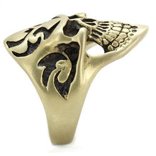 Load image into Gallery viewer, TK2448 - IP Antique Copper Stainless Steel Ring with Epoxy  in Jet