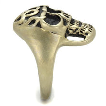 Load image into Gallery viewer, TK2450 - IP Antique Copper Stainless Steel Ring with Epoxy  in Jet