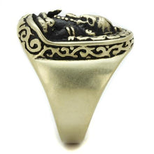 Load image into Gallery viewer, TK2457 - IP Antique Copper Stainless Steel Ring with Epoxy  in Jet