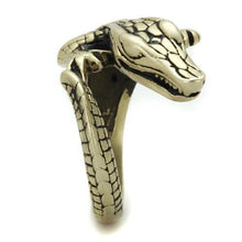 Load image into Gallery viewer, TK2459 - IP Antique Copper Stainless Steel Ring with Epoxy  in Jet