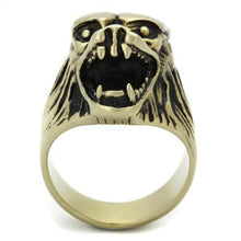 Load image into Gallery viewer, TK2462 - IP Antique Copper Stainless Steel Ring with Epoxy  in Jet