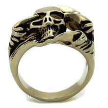 Load image into Gallery viewer, TK2464 - IP Antique Copper Stainless Steel Ring with Epoxy  in Jet