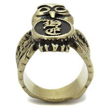 Load image into Gallery viewer, TK2465 - IP Antique Copper Stainless Steel Ring with Epoxy  in Jet