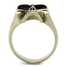 Load image into Gallery viewer, TK2467 - IP Antique Copper Stainless Steel Ring with Epoxy  in Jet