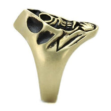 Load image into Gallery viewer, TK2474 - IP Antique Copper Stainless Steel Ring with Epoxy  in Jet