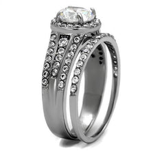 Load image into Gallery viewer, TK2476 - High polished (no plating) Stainless Steel Ring with AAA Grade CZ  in Clear