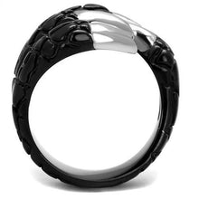 Load image into Gallery viewer, TK2510 - Two-Tone IP Black (Ion Plating) Stainless Steel Ring with No Stone