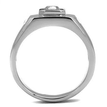 Load image into Gallery viewer, TK2518 - High polished (no plating) Stainless Steel Ring with AAA Grade CZ  in Clear