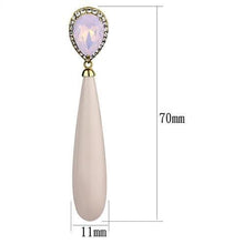 Load image into Gallery viewer, TK2543 - IP Gold(Ion Plating) Stainless Steel Earrings with Top Grade Crystal  in Light Rose