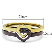 Load image into Gallery viewer, TK2548 - IP Gold &amp; IP Dark Brown (IP coffee) Stainless Steel Ring with No Stone