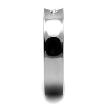 Load image into Gallery viewer, TK2562 - High polished (no plating) Stainless Steel Ring with Top Grade Crystal  in Clear