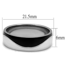Load image into Gallery viewer, TK2567 - Two-Tone IP Black (Ion Plating) Stainless Steel Ring with No Stone