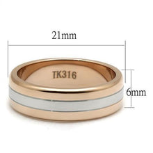 Load image into Gallery viewer, TK2569 - Two-Tone IP Rose Gold Stainless Steel Ring with No Stone
