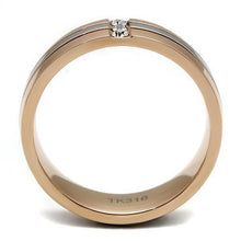 Load image into Gallery viewer, TK2570 - Two-Tone IP Rose Gold Stainless Steel Ring with Top Grade Crystal  in Clear