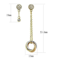 Load image into Gallery viewer, TK2579 - IP Gold &amp; IP Rose Gold (Ion Plating) Stainless Steel Earrings with Top Grade Crystal  in Clear