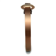 Load image into Gallery viewer, TK2594 - IP Coffee light Stainless Steel Ring with AAA Grade CZ  in Light Coffee