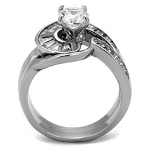 Load image into Gallery viewer, TK2617 - No Plating Stainless Steel Ring with AAA Grade CZ  in Clear
