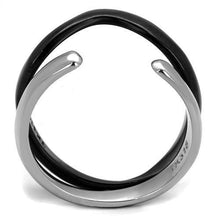 Load image into Gallery viewer, TK2618 - Two-Tone IP Black (Ion Plating) Stainless Steel Ring with No Stone