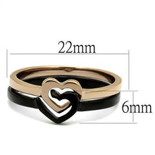 Load image into Gallery viewer, TK2650 - IP Rose Gold+ IP Black (Ion Plating) Stainless Steel Ring with No Stone