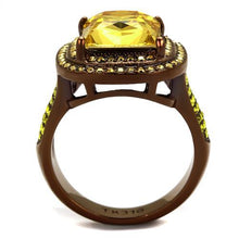 Load image into Gallery viewer, TK2677 - IP Coffee light Stainless Steel Ring with AAA Grade CZ  in Topaz