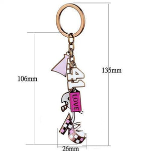TK2717 - IP Coffee light Stainless Steel Key Ring with Epoxy  in Multi Color
