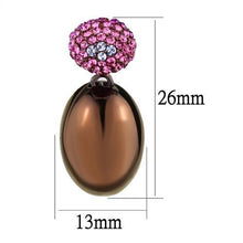 Load image into Gallery viewer, TK2787 - IP Coffee light Stainless Steel Earrings with Top Grade Crystal  in Multi Color