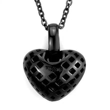 Load image into Gallery viewer, TK2791 - IP Black(Ion Plating) Stainless Steel Chain Pendant with Top Grade Crystal  in Orange