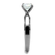 Load image into Gallery viewer, TK2864 - High polished (no plating) Stainless Steel Ring with AAA Grade CZ  in Clear