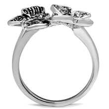 Load image into Gallery viewer, TK2874 - High polished (no plating) Stainless Steel Ring with AAA Grade CZ  in Clear