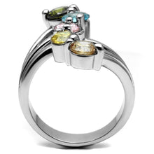 Load image into Gallery viewer, Sigrid Cocktail Ring - Stainless Steel, AAA CZ , Multi Color - TK2876