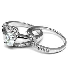 Load image into Gallery viewer, TK2879 - High polished (no plating) Stainless Steel Ring with AAA Grade CZ  in Clear
