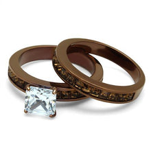 Load image into Gallery viewer, TK2954 - IP Coffee light Stainless Steel Ring with AAA Grade CZ  in Clear